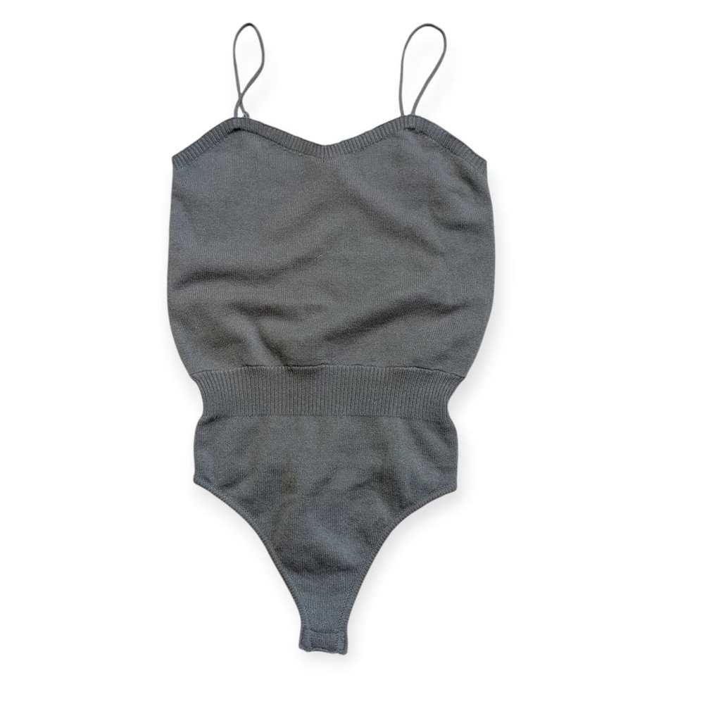 Le Lis Brown Knit Bodysuit Medium
